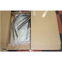 SET OF 2 GLASS & CHROME END TABLES