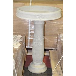 CONCRETE ACORN BIRDBATH 16" X 23" HIGH