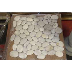 PALLET WITH 12" X 12" SHEETS OF PEBBLE MOSAIC TILE