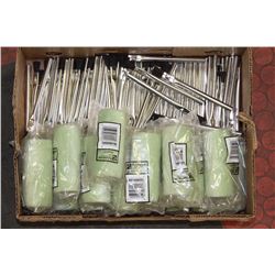 BOX OF PAINTBRUSHES AND ROLLERS