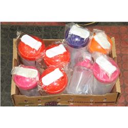BOX OF NEW DRINK /SHAKE/BLENDER BOTTLES