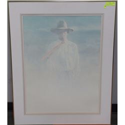 TRIPLE MATTED AND FRAMED WATERCOLOR PICTURE