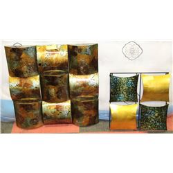 PAIR OF METAL WALL DECORATIONS