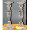 Image 1 : PAIR OF MIKASA LEAD CRYSTAL CANDLE HOLDERS 12"HIGH
