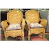 Image 1 : TWO WICKER CHAIRS WITH CUSHIONS