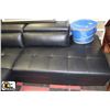 Image 2 : NEW BLACK LEATHERETTE LIFT BACK SECTIONAL