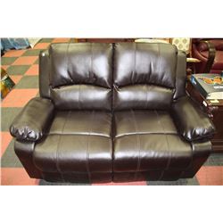 LEATHERETTE RECLINING LOVE SEAT