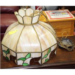 LARGE STAINED GLASS CHANDELIER