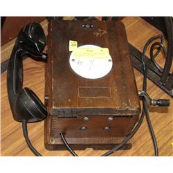 VINTAGE WOODEN WALL PHONE NORTHERN ELECTRIC