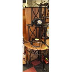 CORNER BAKERS RACK 17"X17"X66"H