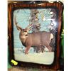 Image 1 : DEER WOODEN WALL CLOCK 20"X23"