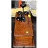 Image 1 : ANTIQUE WALL WOODEN PHONE COMPLETE