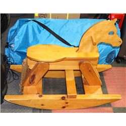 SOLID WOODEN ROCKING HORSE