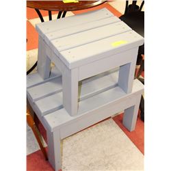 PAIR OF WOODEN BENCHES