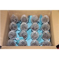 CASE OF 16 CRACKLE GLASS SOLAR GARDEN LIGHTS
