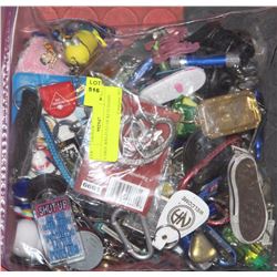 LARGE BAG FULL OF KEYCHAINS
