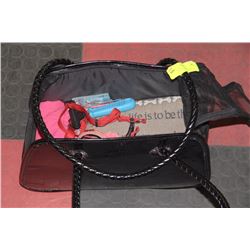 DESIGNER PURSE STYLE DOG KENNEL COMES W/DESIGNER