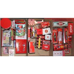 FLAT OF COLLECTIBLE COCA-COLA TINS X3