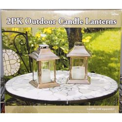 NEW 2PK OF OUTDOOR CANDLE LANTERNS