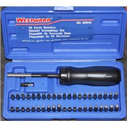NEW WESTWARD 45 PCS GEARLESS RATCHET SCREWDRIVER