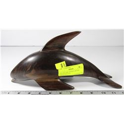 ONE DOLPHIN WOOD CARVING ,HAND CRAFTED