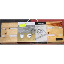 NEW SPORTCRAFT HORSE SHOE GAME SET WITH WOOD CASE