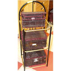 CRAFTERS 3-TIER SHELF WITH BASKETS OF ACCESSORIES