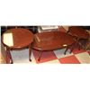 Image 1 : VINTAGE 3-PC WOOD COFFEE TABLE & 2 SIDE
