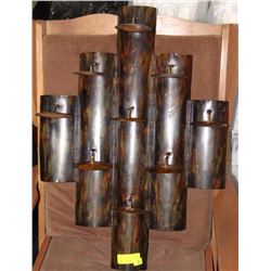 DECORATIVE METAL WALL CANDLE HOLDER