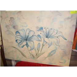 OIL ON CANVAS FLORAL PAINTING BY DOLEGA