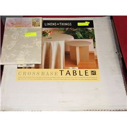 NEW DECORATIVE TABLE IN BOX WITH 70" TABLE CLOTH
