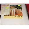 Image 1 : NEW DECORATIVE TABLE IN BOX WITH 70" TABLE CLOTH
