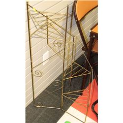 5 TIERED BRASS PLANT STAND 37.5"H X 18"W