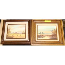 LOT OF 2 ORIGINAL J.DOELL OIL ON CANVAS 16"X14"