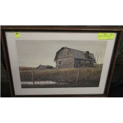 LEN GIBBS FRAMED ARTWORK 18"X13"