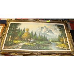 LARGE ESTATE PICTURE SIGNED BY ARTIST 56"LX30"W