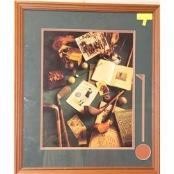 FRAMED & DOUBLE MATTED GOLF PICTURE