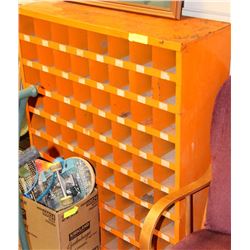 ORANGE NUT AND BOLT BIN