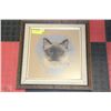 Image 2 : FRAMED SIGNED CAT PRINT - 17" X 19"H