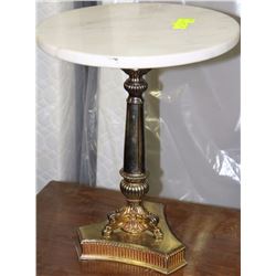 HEAVY MARBLE TOP PLANT STAND