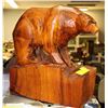 Image 1 : WOODEN BEAR CARVING 13"HIGH