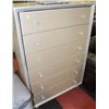 Image 1 : NEW OFF WHITE ALLIGATOR SKIN STYLE 6 DRAWER CHEST