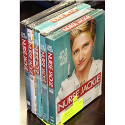 SEASONS 1-5 OF NURSE JACKIE DVD BOX SETS