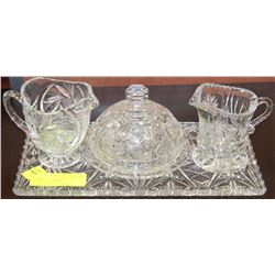 PINWHEEL CRYSTAL TEA SERVICE SET
