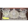 Image 1 : PINWHEEL CRYSTAL TEA SERVICE SET