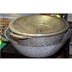 2 ANTIQUE BREADPANS ONE WITH LID