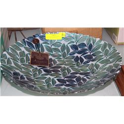 NEW LARGE ARTISTIC ACCENTS BLUE AND GREEN BOWL