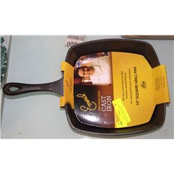 NEW EMERIL PRE-SEASONED SQUARE CAST IRON PAN