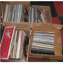4 BOXES WITH APPROX 200 RECORDS AND A FEW
