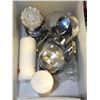 Image 1 : BOX WITH CANDLE CHANDELIER,NEW CANDLE AND HOLDERS
